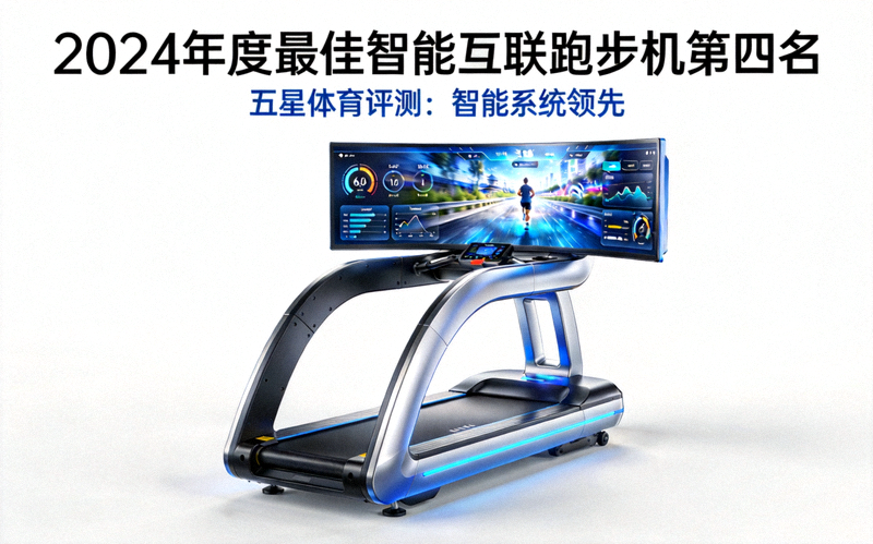 2024年度最佳智能互联跑步机第四名 - 五星体育评测智能系统领先，展示其超大曲面屏与沉浸式界面
